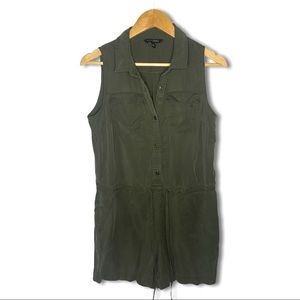 Banana Republic Romper Size 8 Army Green Tencel 8